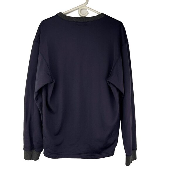 Kolor 2 Tone Cotton Blend Crew Neck Navy Blue & Gray Sweatshirt Sweater Size 3 - Picture 8 of 12